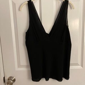 NWT Theory Black Silk dressy top size Large